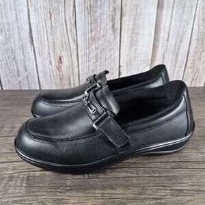 Orthofeet 817 Chelsea Black Leather Orthopedic Loafer Women's Sz 10 Wide (VGC)